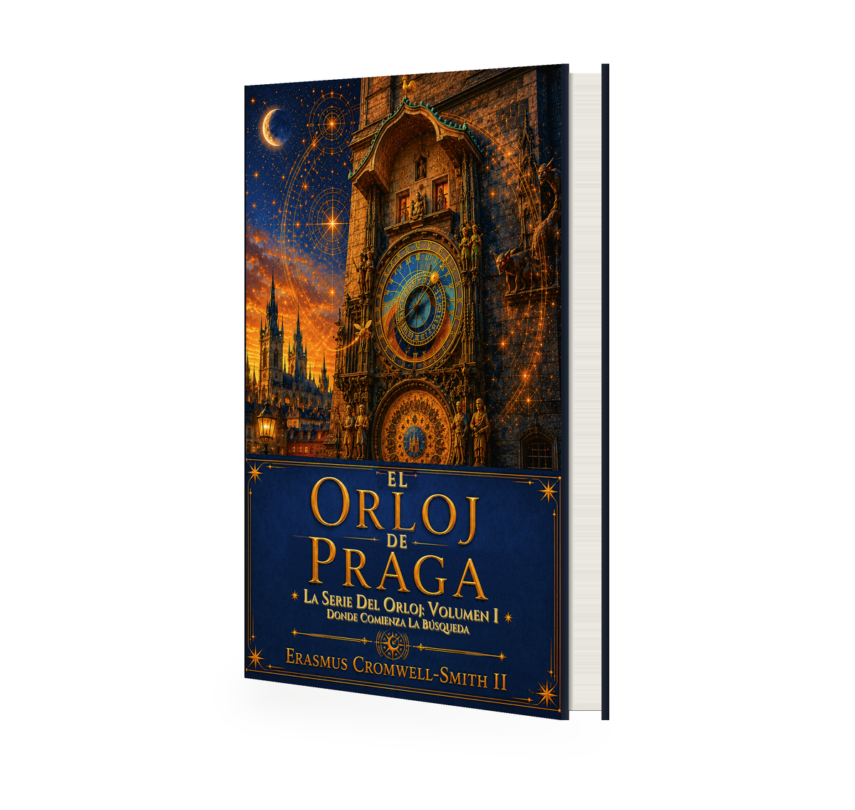 El Orloj de Praga eBook 3D mockup